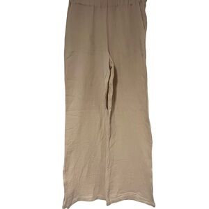 NWOT Sanctuary Cream Wide Leg Pull On Textured Pants 100% Cotton, Women’s Size M